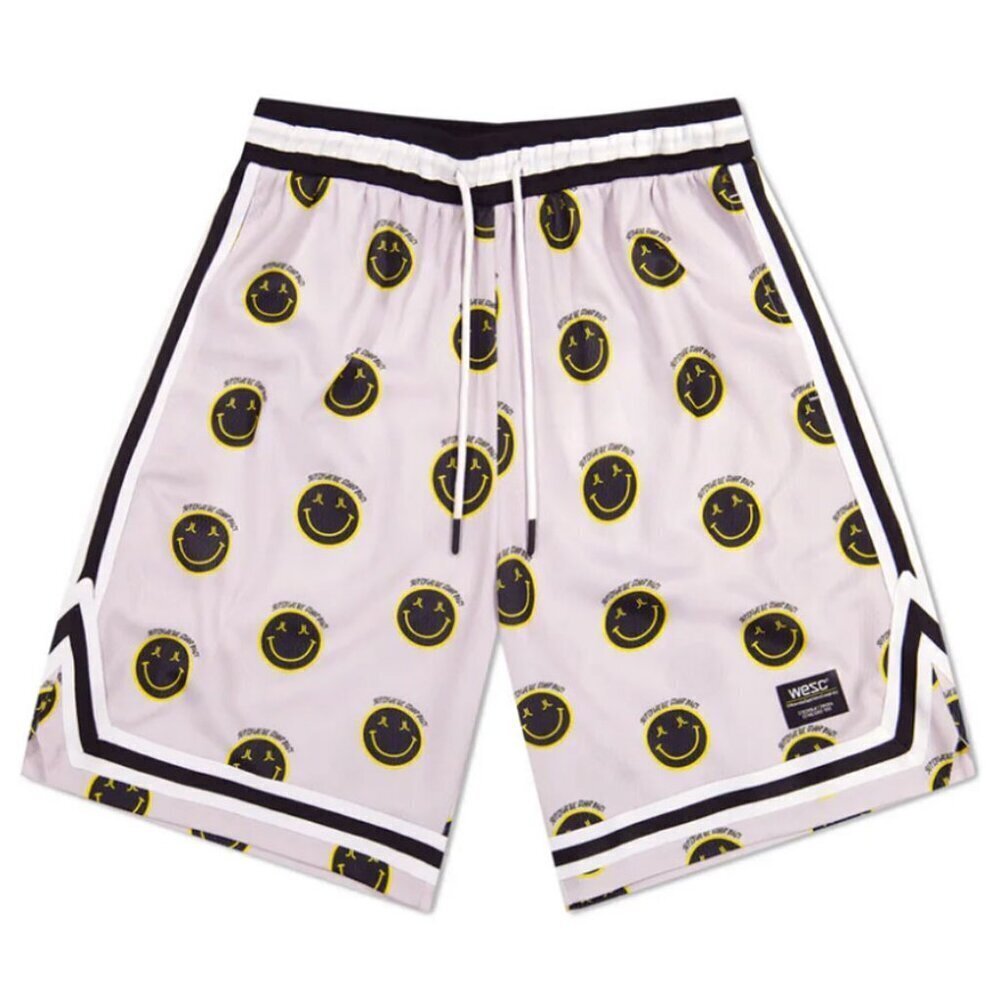 WESC Happy AOP Basketball Shorts - NWT